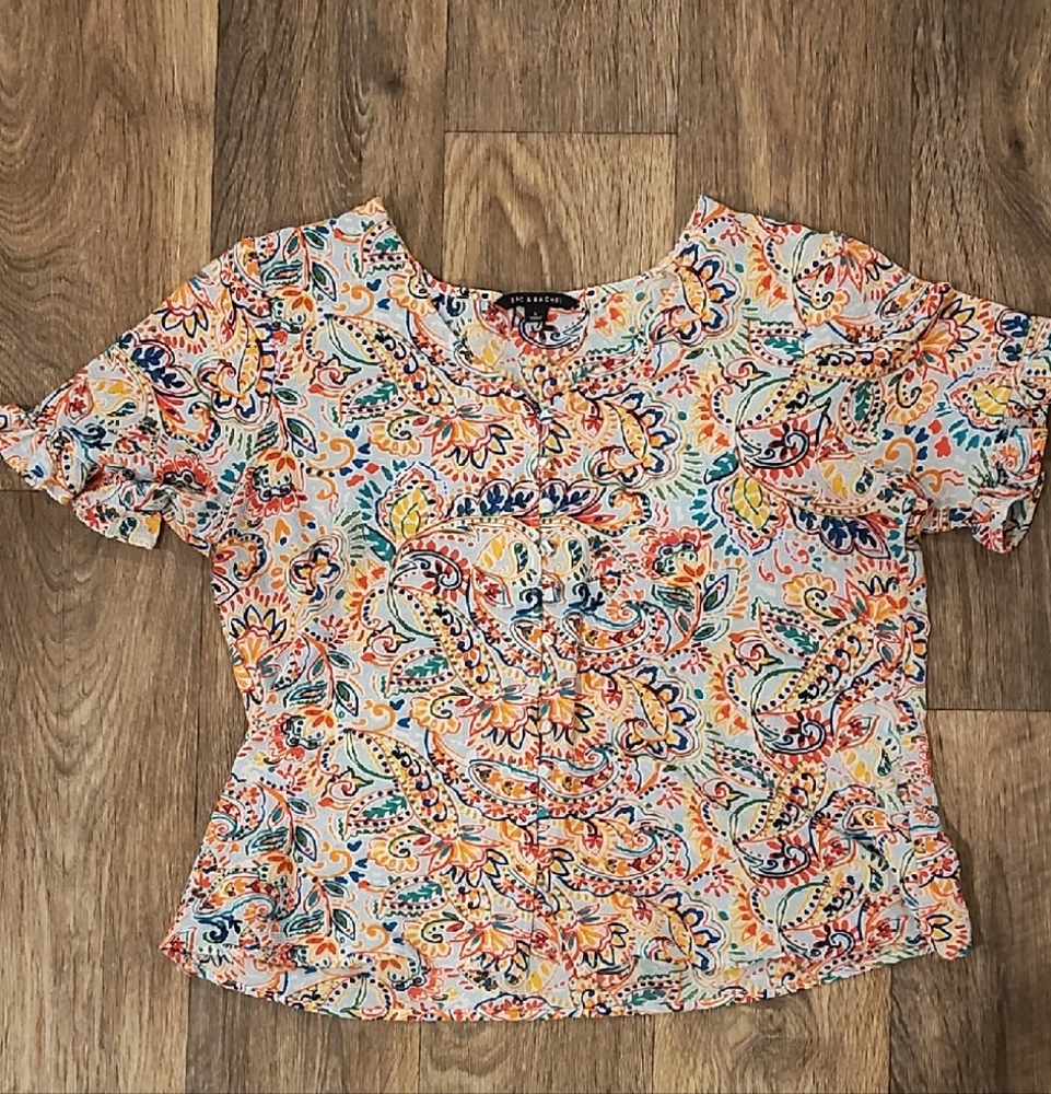 Zac & Rachel Paisley Floral Blouse - Multicolor